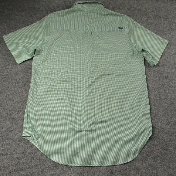 Mountain Khakis‎ Shirt Mens Medium Green Gingham Check Passport EC Outdoor - Picture 3 of 13
